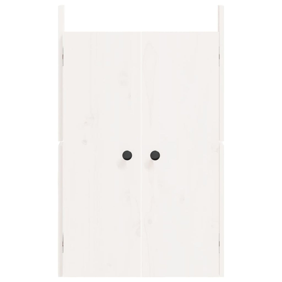 Kastdeurtjes voor buitenkeuken 2 st 50x9x82 cm grenenhout wit Wit grenenhout