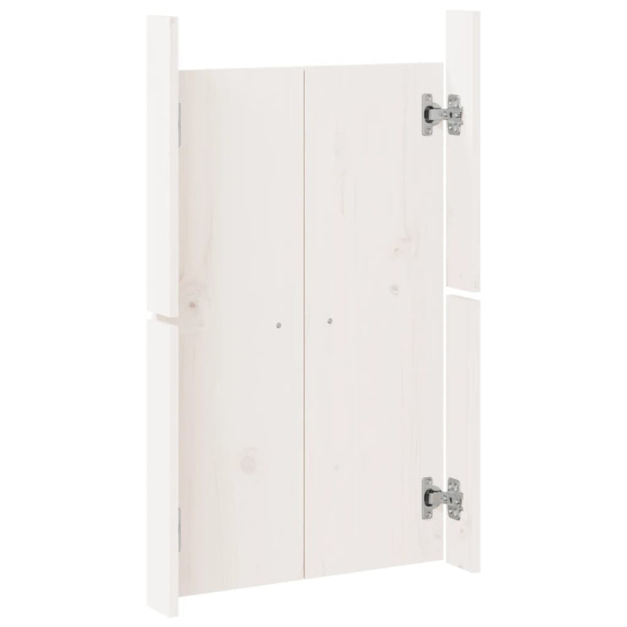 Kastdeurtjes voor buitenkeuken 2 st 50x9x82 cm grenenhout wit Wit grenenhout