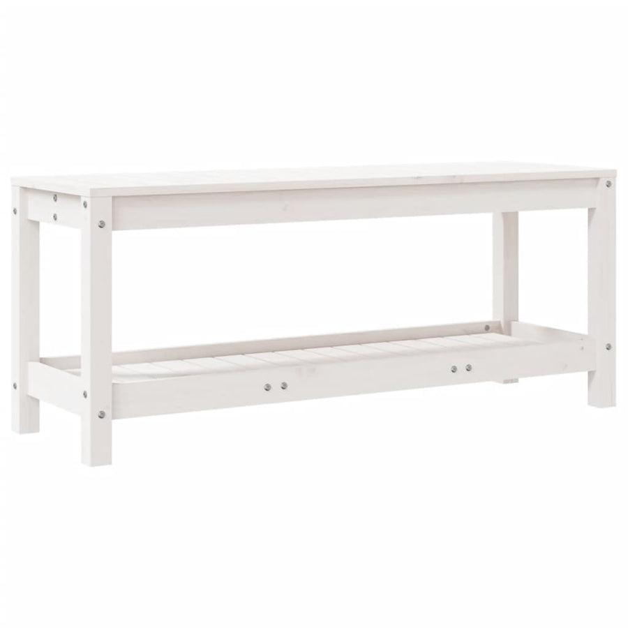 Tuinbank Massief Grenenhout Wit 108 x 35 x 45 cm Wit grenenhout