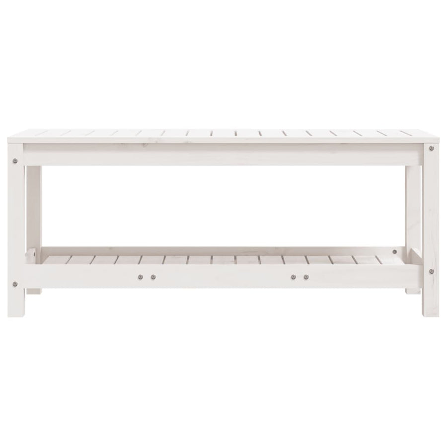 Tuinbank Massief Grenenhout Wit 108 x 35 x 45 cm Wit grenenhout