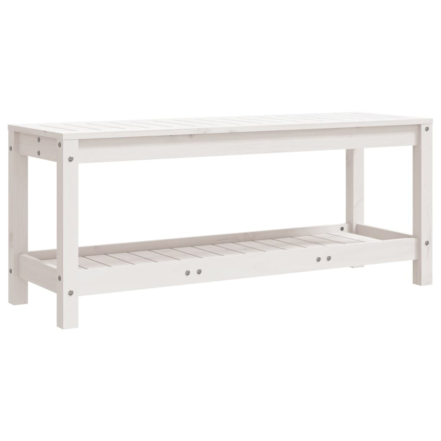 Tuinbank Massief Grenenhout Wit 108 x 35 x 45 cm Wit grenenhout