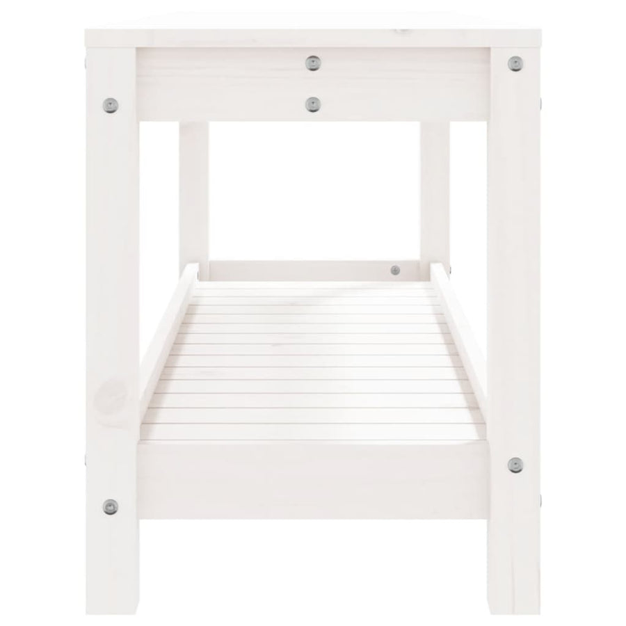 Tuinbank Massief Grenenhout Wit 108 x 35 x 45 cm Wit grenenhout