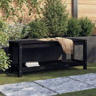 Tuinbank massief grenenhout 108x35x45 cm zwart
