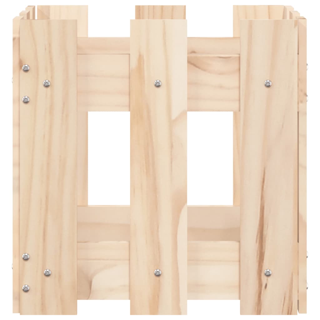 Plantenbak Met Hekontwerp 30X30X30 Cm Massief Grenenhout