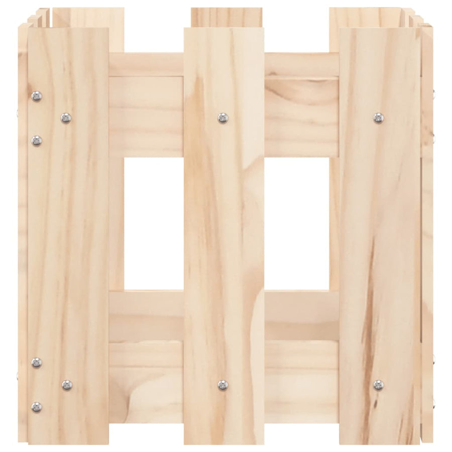 Plantenbak Met Hekontwerp 30X30X30 Cm Massief Grenenhout