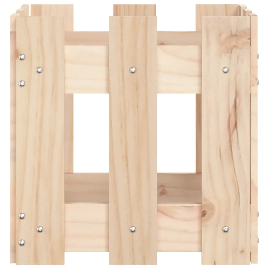 Plantenbak Met Hekontwerp 30X30X30 Cm Massief Grenenhout
