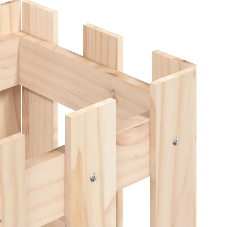 Plantenbak Met Hekontwerp 30X30X30 Cm Massief Grenenhout
