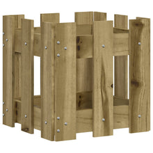 Plantenbak Met Hekontwerp 30X30X30 Cm Geïmpregneerd Grenenhout