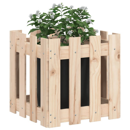Plantenbak Met Hekontwerp 40X40X40 Cm Massief Grenenhout