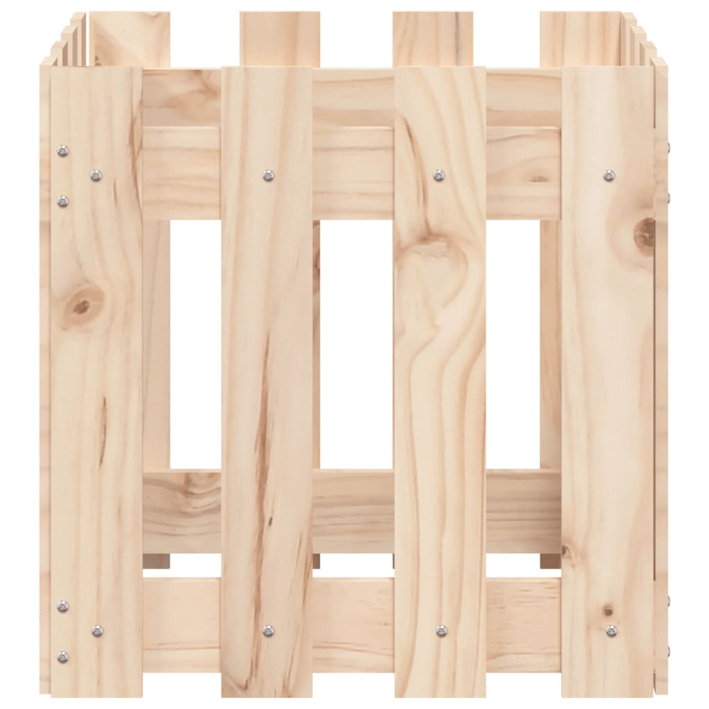 Plantenbak Met Hekontwerp 40X40X40 Cm Massief Grenenhout