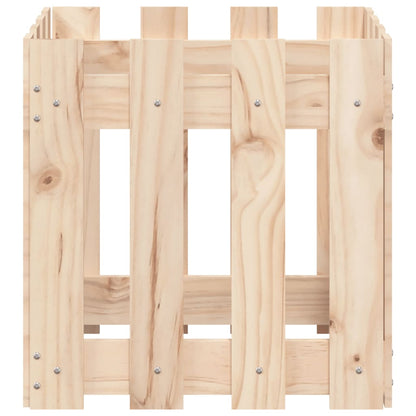 Plantenbak Met Hekontwerp 40X40X40 Cm Massief Grenenhout