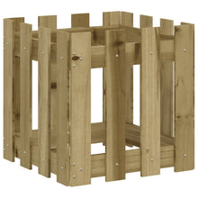 Plantenbak Met Hekontwerp 40X40X40 Cm Geïmpregneerd Grenenhout