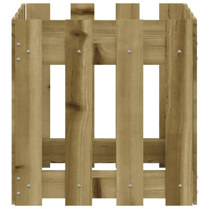 Plantenbak Met Hekontwerp 40X40X40 Cm Geïmpregneerd Grenenhout