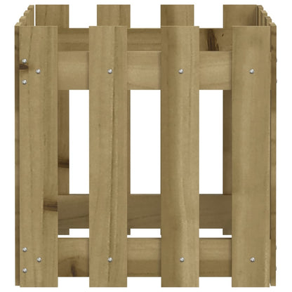 Plantenbak Met Hekontwerp 40X40X40 Cm Geïmpregneerd Grenenhout