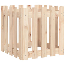 Plantenbak Met Hekontwerp 50X50X50 Cm Massief Grenenhout