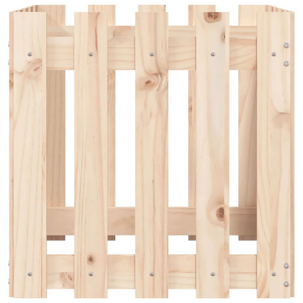 Plantenbak Met Hekontwerp 50X50X50 Cm Massief Grenenhout