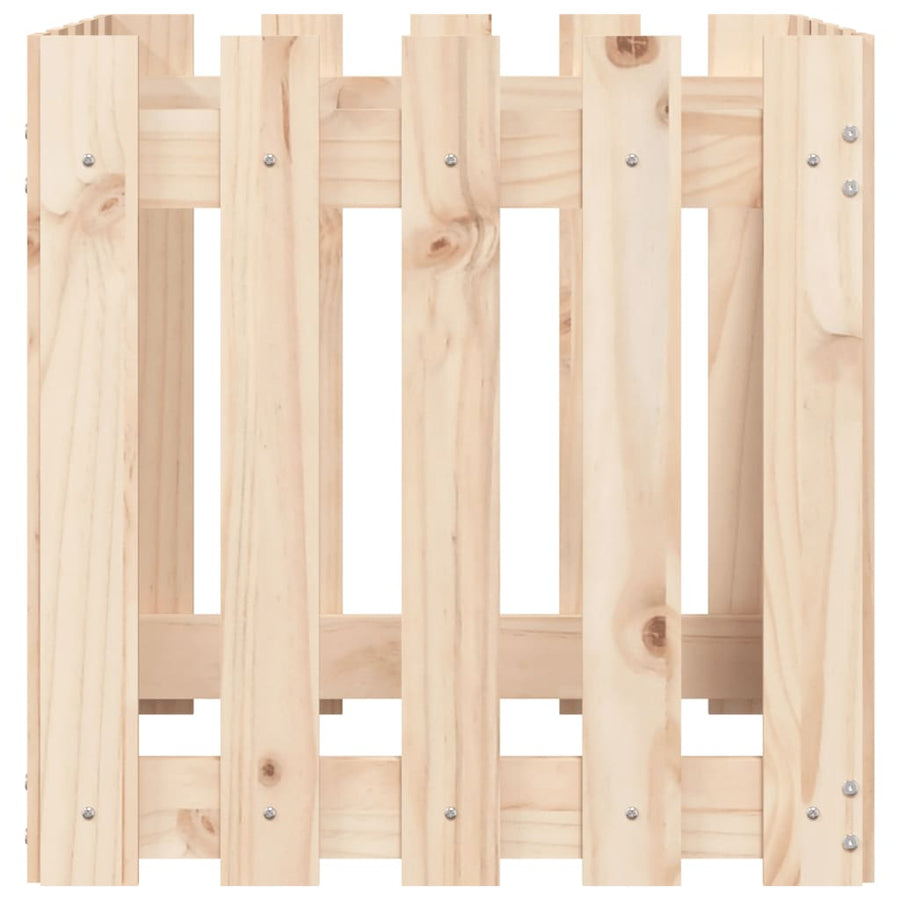 Plantenbak Met Hekontwerp 50X50X50 Cm Massief Grenenhout