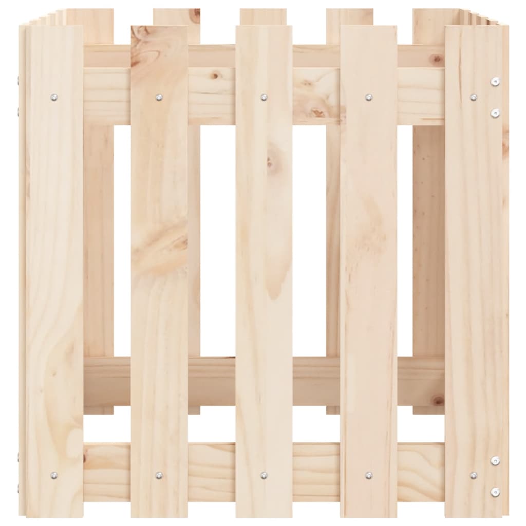 Plantenbak Met Hekontwerp 50X50X50 Cm Massief Grenenhout