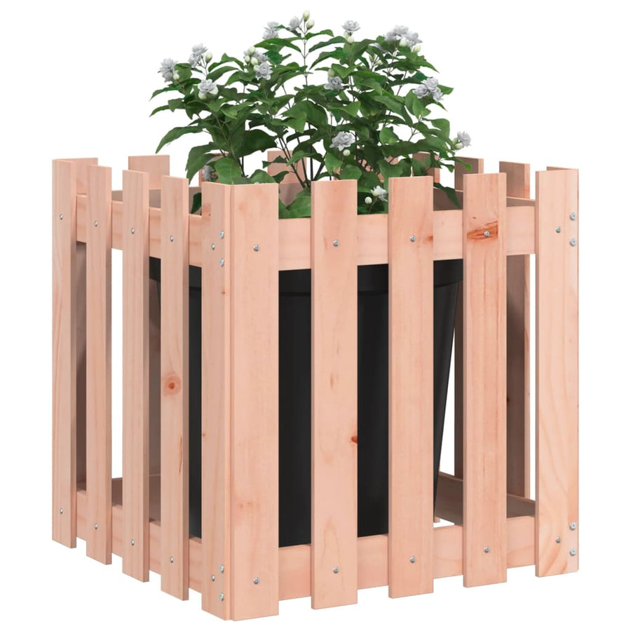 Plantenbak Met Hekontwerp 50X50X50 Cm Massief Douglashout
