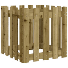 Plantenbak Met Hekontwerp 50X50X50 Cm Geïmpregneerd Grenenhout