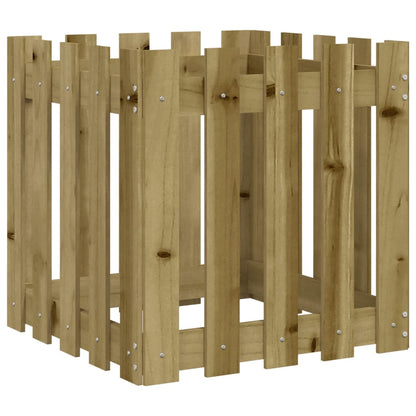 Plantenbak Met Hekontwerp 50X50X50 Cm Geïmpregneerd Grenenhout