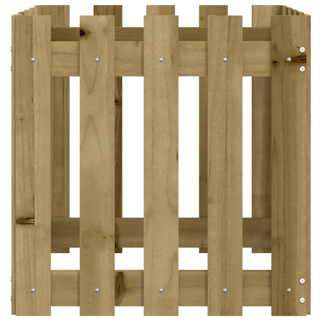 Plantenbak Met Hekontwerp 50X50X50 Cm Geïmpregneerd Grenenhout