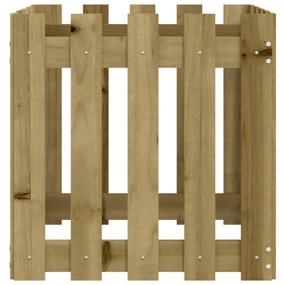 Plantenbak Met Hekontwerp 50X50X50 Cm Geïmpregneerd Grenenhout