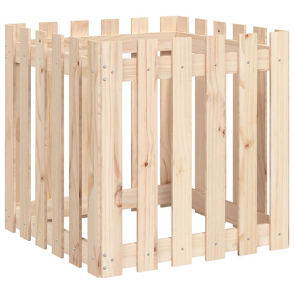 Plantenbak Met Hekontwerp 60X60X60 Cm Massief Grenenhout