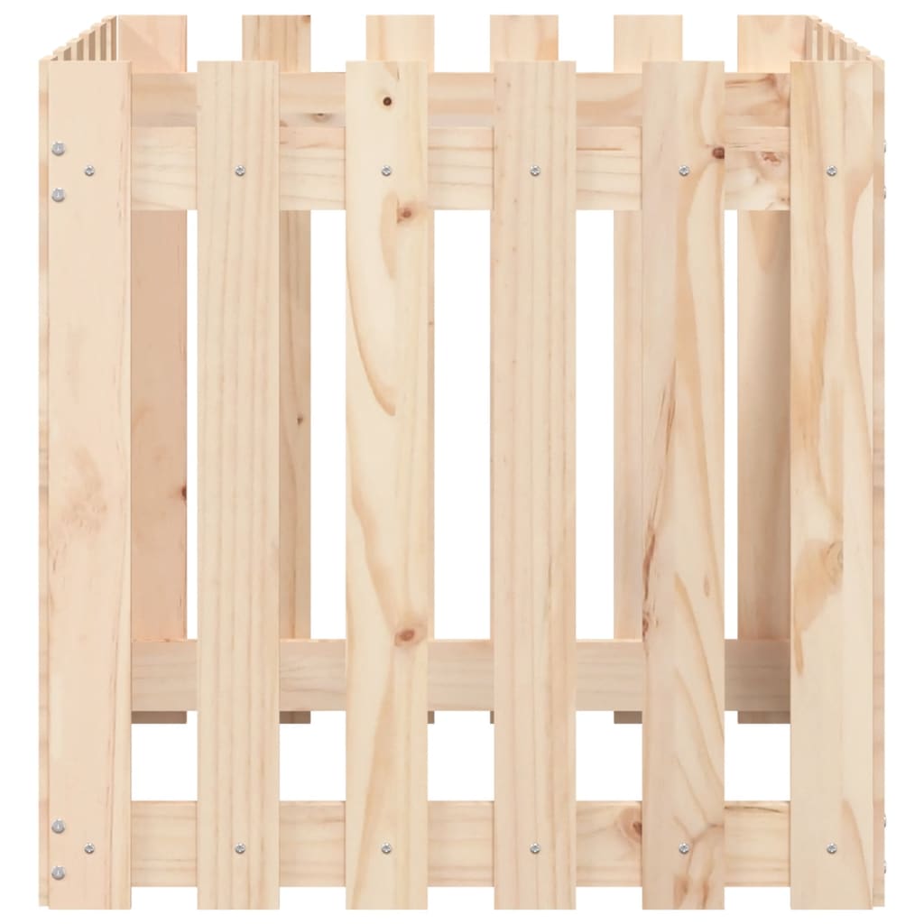 Plantenbak Met Hekontwerp 60X60X60 Cm Massief Grenenhout