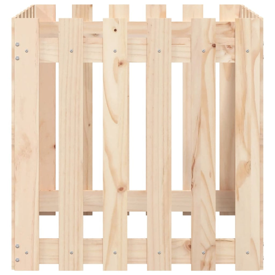 Plantenbak Met Hekontwerp 60X60X60 Cm Massief Grenenhout