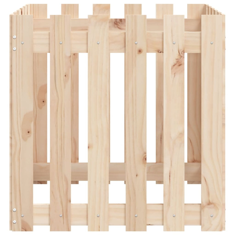 Plantenbak Met Hekontwerp 60X60X60 Cm Massief Grenenhout