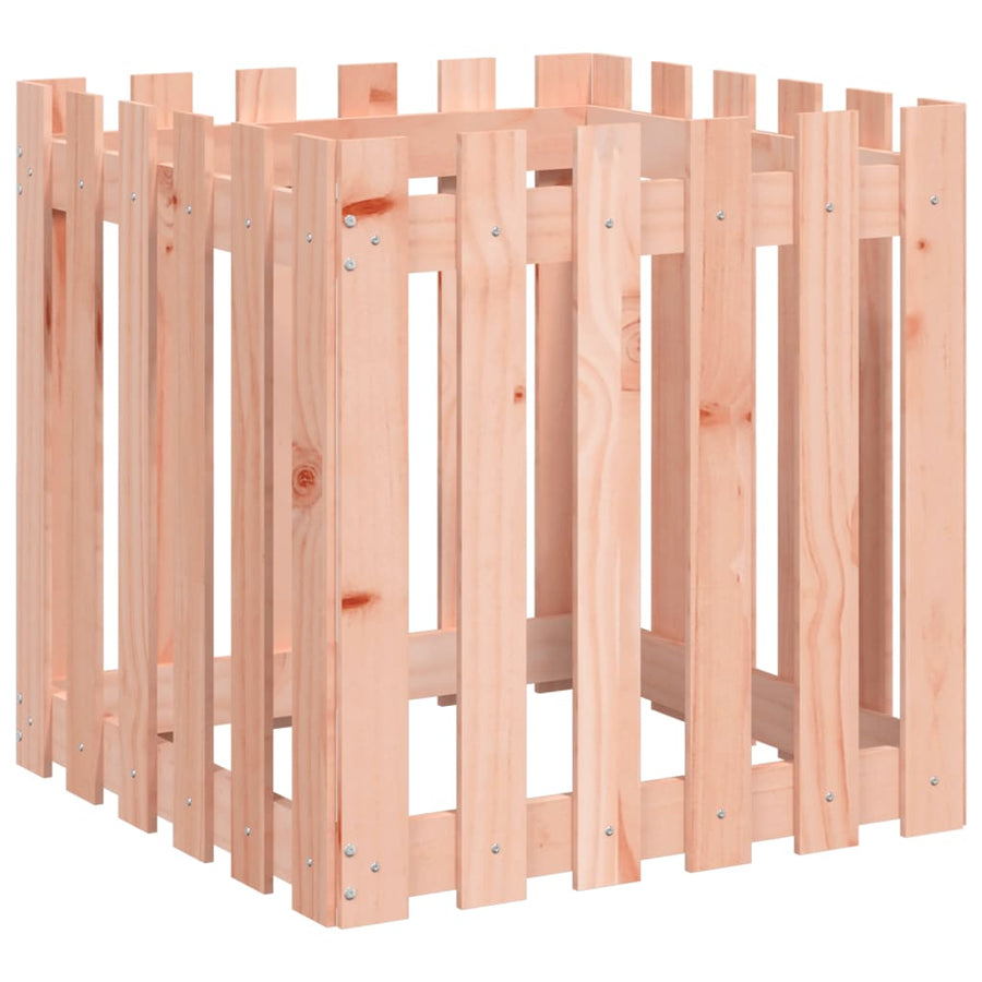 Plantenbak Met Hekontwerp 60X60X60 Cm Massief Douglashout