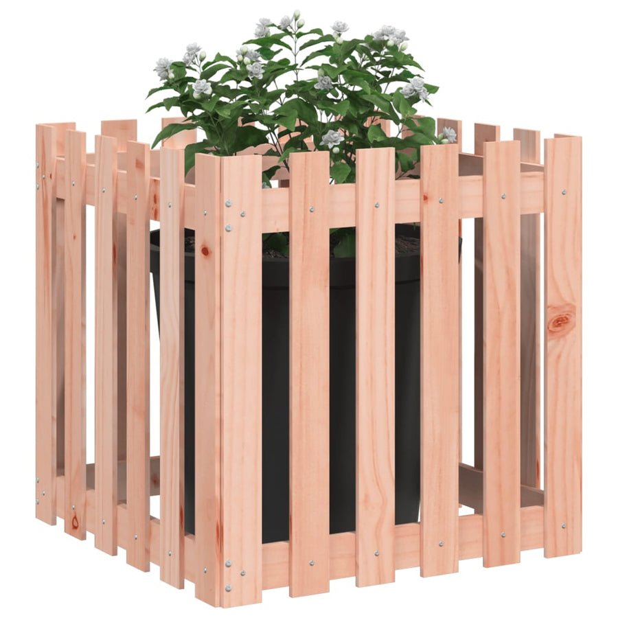 Plantenbak Met Hekontwerp 60X60X60 Cm Massief Douglashout