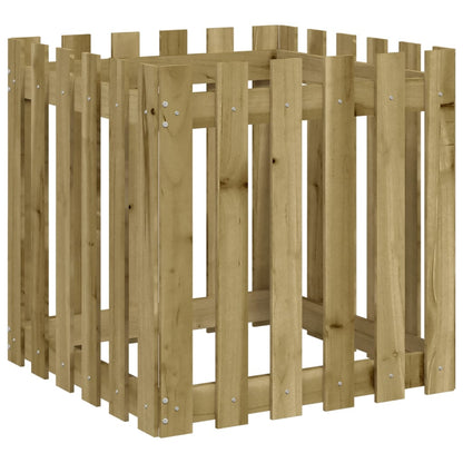 Plantenbak Met Hekontwerp 60X60X60 Cm Geïmpregneerd Grenenhout