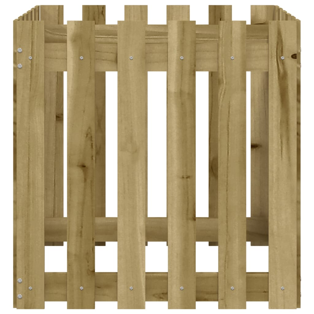 Plantenbak Met Hekontwerp 60X60X60 Cm Geïmpregneerd Grenenhout