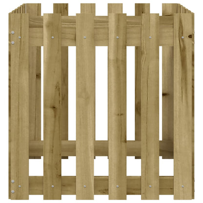 Plantenbak Met Hekontwerp 60X60X60 Cm Geïmpregneerd Grenenhout