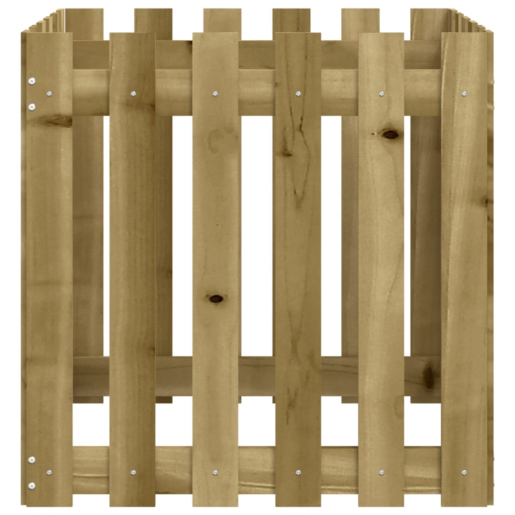 Plantenbak Met Hekontwerp 60X60X60 Cm Geïmpregneerd Grenenhout