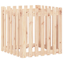 Plantenbak Met Hekontwerp 70X70X70 Cm Massief Grenenhout