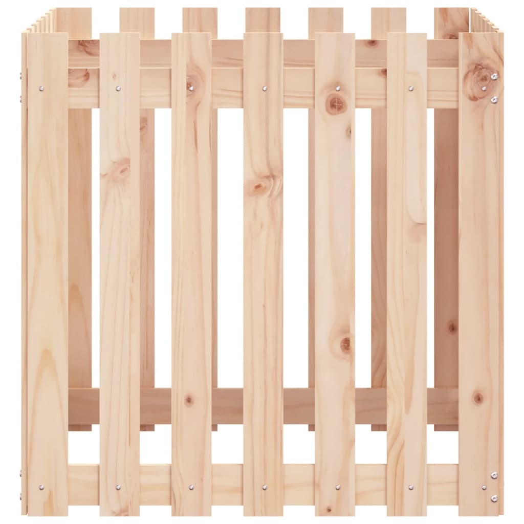 Plantenbak Met Hekontwerp 70X70X70 Cm Massief Grenenhout