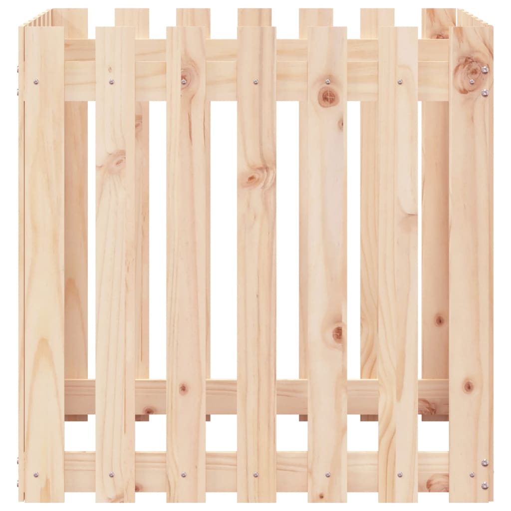 Plantenbak Met Hekontwerp 70X70X70 Cm Massief Grenenhout