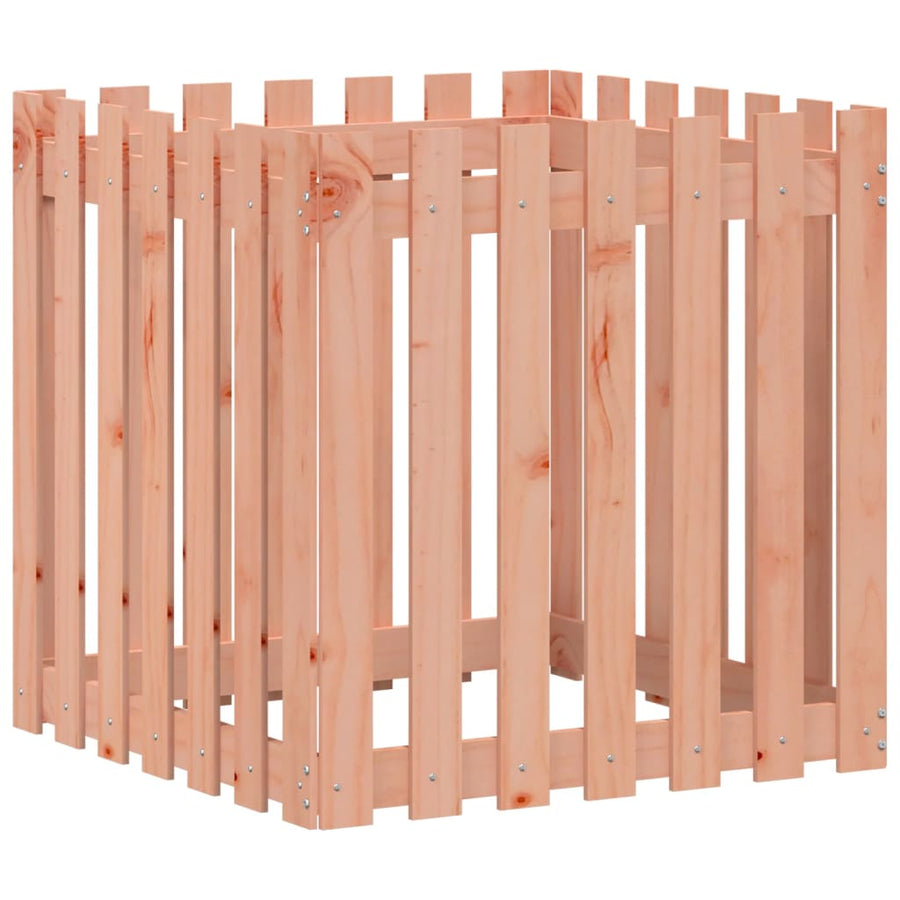 Plantenbak Met Hekontwerp 70X70X70 Cm Massief Douglashout