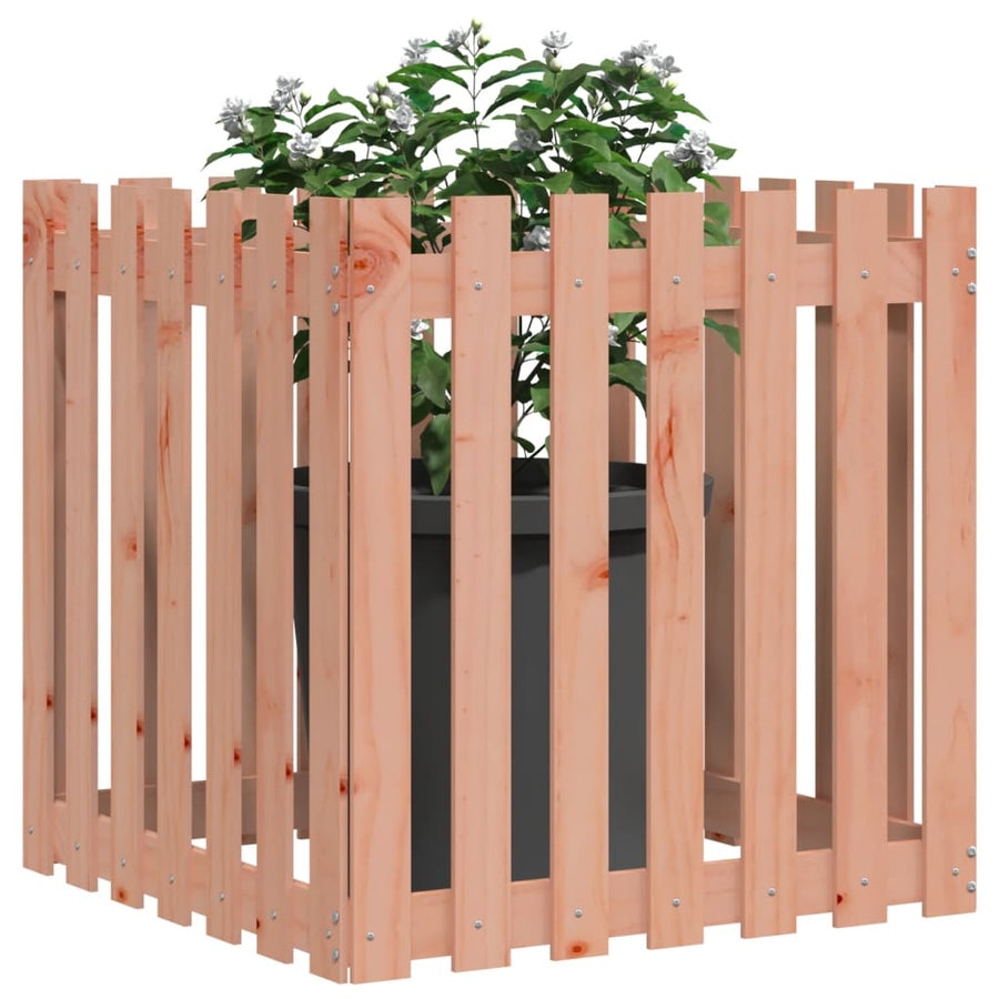 Plantenbak Met Hekontwerp 70X70X70 Cm Massief Douglashout