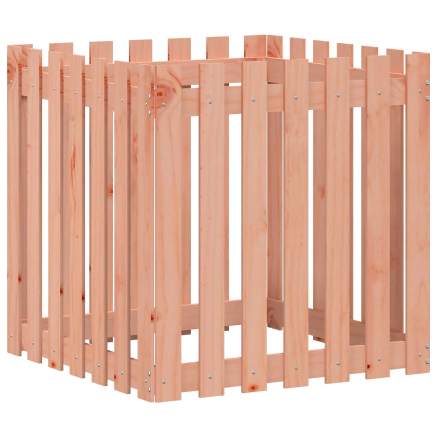 Plantenbak Met Hekontwerp 70X70X70 Cm Massief Douglashout