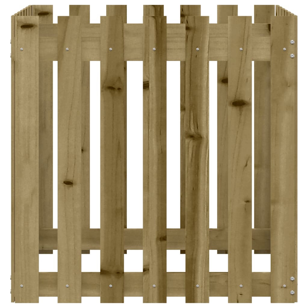 Plantenbak Met Hekontwerp 70X70X70 Cm Geïmpregneerd Grenenhout