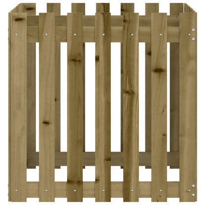 Plantenbak Met Hekontwerp 70X70X70 Cm Geïmpregneerd Grenenhout