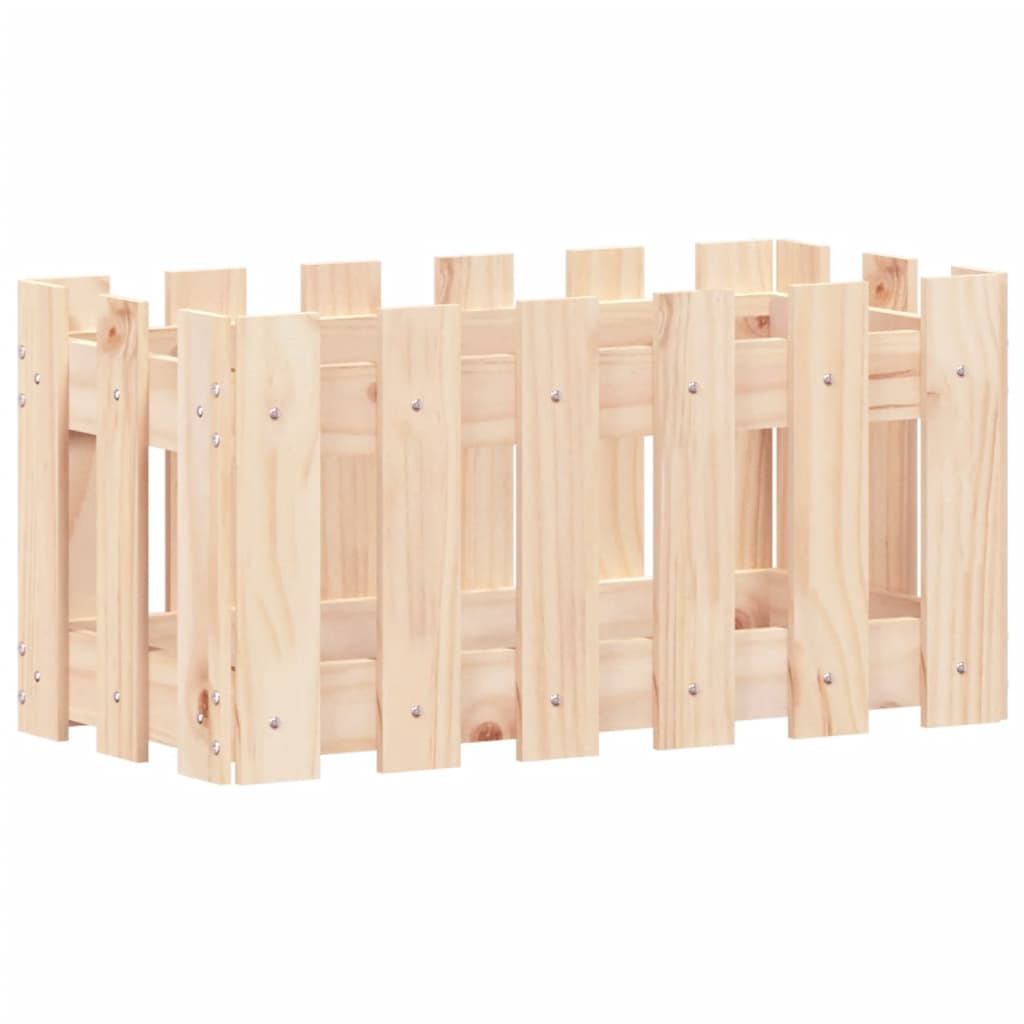 Plantenbak Met Hekontwerp 60X30X30 Cm Massief Grenenhout