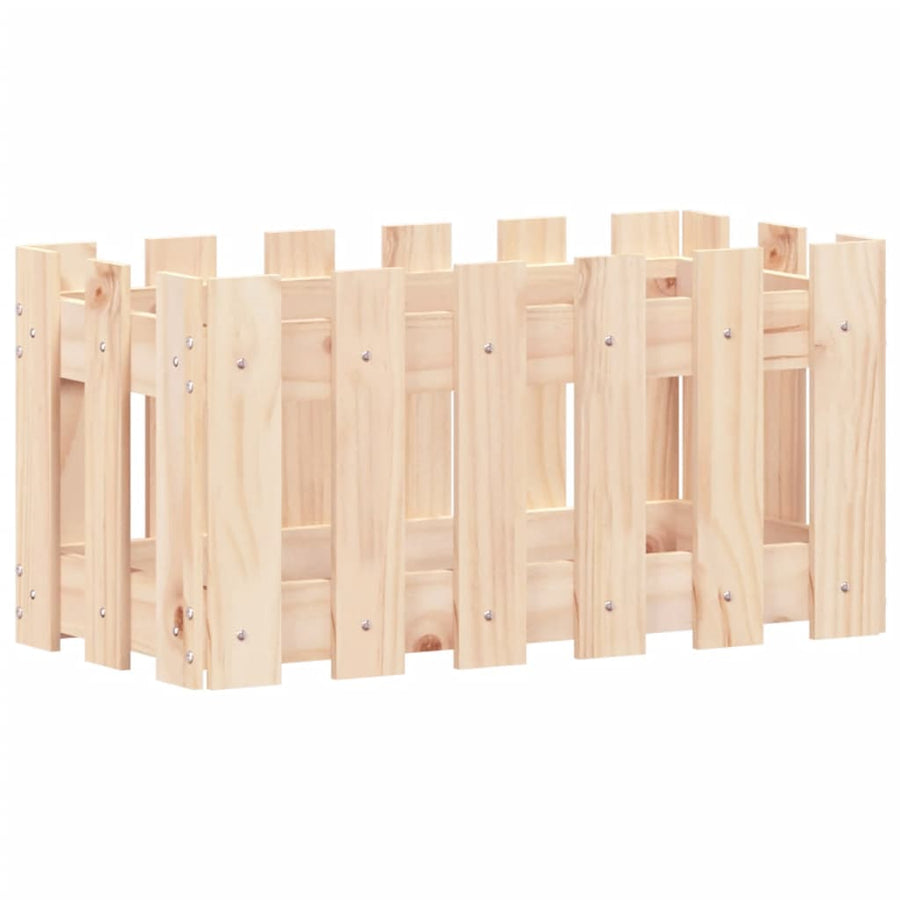 Plantenbak Met Hekontwerp 60X30X30 Cm Massief Grenenhout
