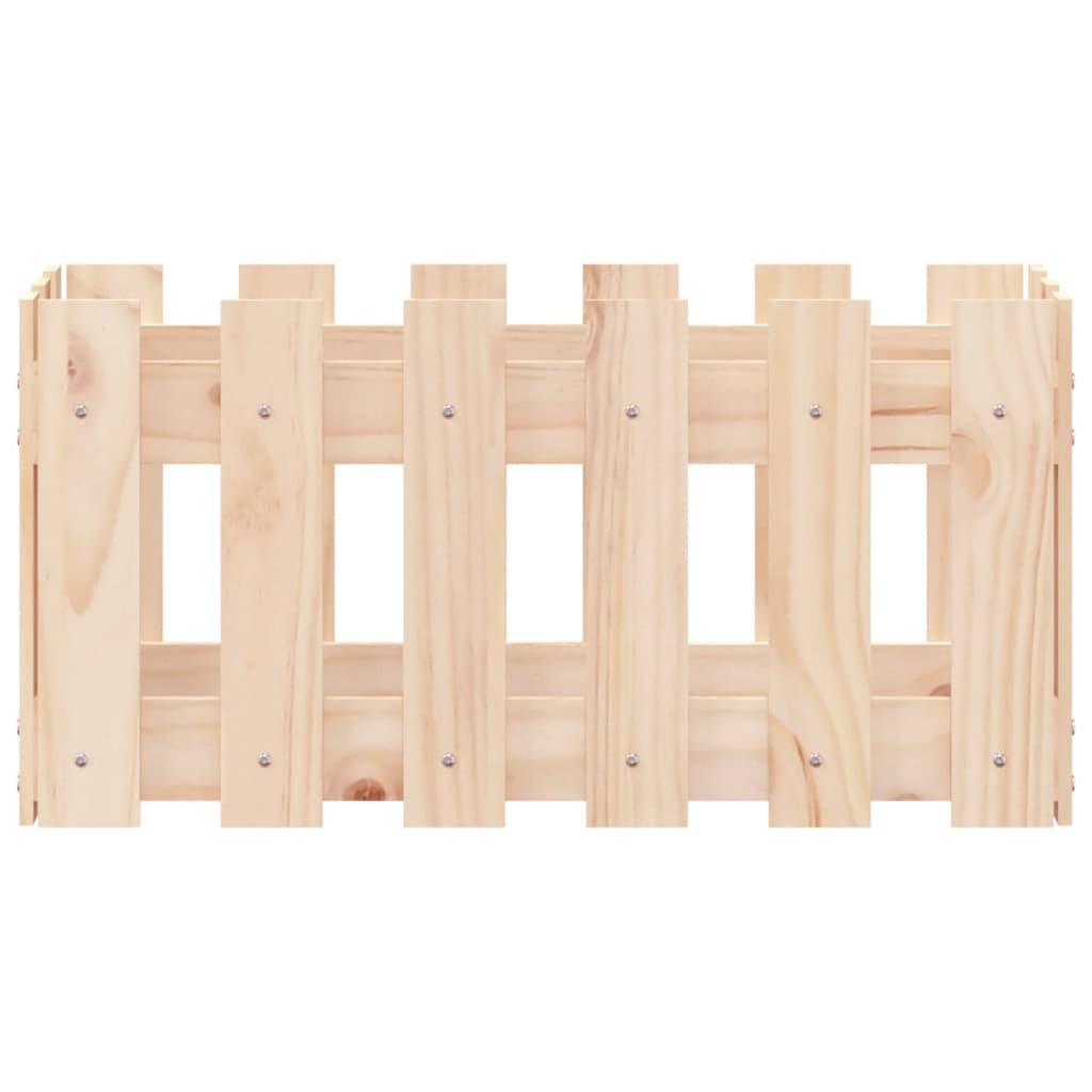 Plantenbak Met Hekontwerp 60X30X30 Cm Massief Grenenhout
