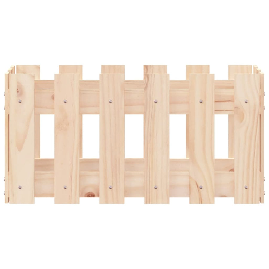 Plantenbak Met Hekontwerp 60X30X30 Cm Massief Grenenhout