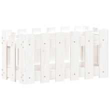 Plantenbak Met Hekontwerp 60X30X30 Cm Massief Grenenhout Wit
